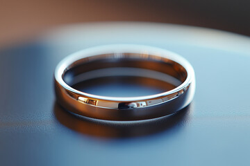 Sleek Platinum Men's Wedding Band
