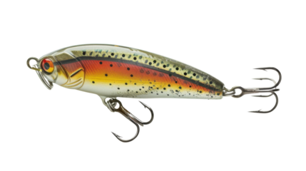 Fishing lure on transparent background