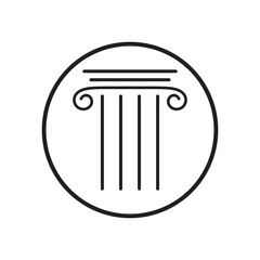 Column icon Template vector illustration design