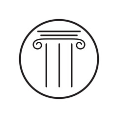 Column icon Template vector illustration design
