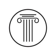 Column icon Template vector illustration design