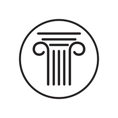 Column icon Template vector illustration design