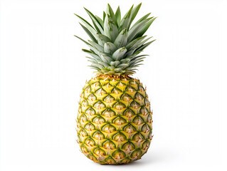 Fototapeta premium Fresh pineapple isolated against a white background