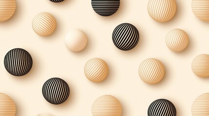 Minimalist circle and line seamless pattern in monochromatic tones, vector, modern abstract style for branding and decor