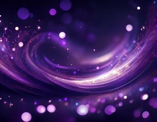 Obraz premium swirling purple bokeh circles on a dark abstract background stars purple haze
