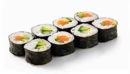hosomaki sushi isolated on white background