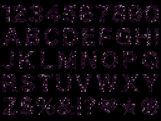 ミラータイル文字13紫