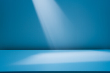 Smooth gradient blue background with subtle shadows. Futuristic design.