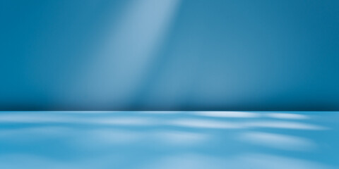 Abstract blue background with soft light reflections. Minimalistic and modern.
