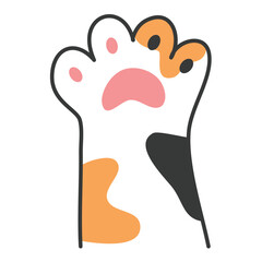 Obraz premium Cartoon cat paws clipart illustration