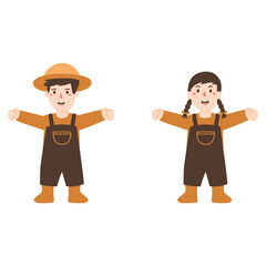 Hand Drawn Funny Cartoon Children