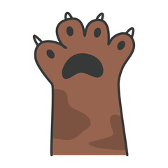 Sweet kitties giving high five illustration