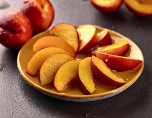 healthy fruit photography of sliced nectarines