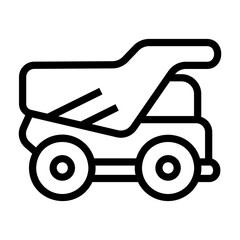 dumper truck Line Icon