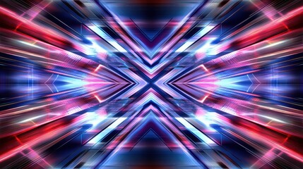 Abstract Geometric Light Pattern Design in Vivid Colors