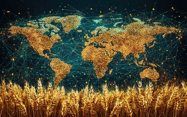 Wheat export: global distribution of grain, agricultural trade routes, economic impact, supply chain operations, supporting food security, sustaining international commerce across borders.