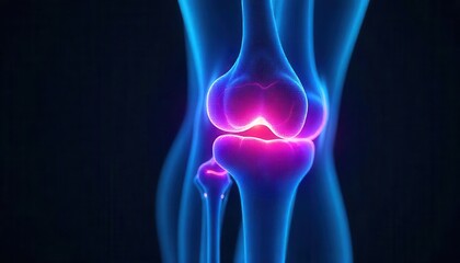 Exploring joint health knee anatomy medical visualization digital art clinical environment close-up human biology