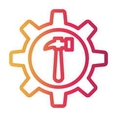 construction Line Gradient Icon