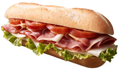 Delicious Italian sub sandwich with fresh ingredients.