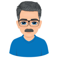 Portrait or face of charismatic middle age man