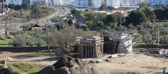 Obraz premium Castelo Branco, Beira Baixa, Portugal, January 21, 2018, Views from Barrocal in Castelo Branco