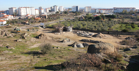 Obraz premium Castelo Branco, Beira Baixa, Portugal, January 21, 2018, Views from Barrocal in Castelo Branco