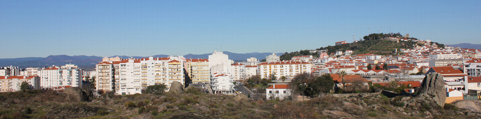 Obraz premium Castelo Branco, Beira Baixa, Portugal, January 21, 2018, Views from Barrocal in Castelo Branco