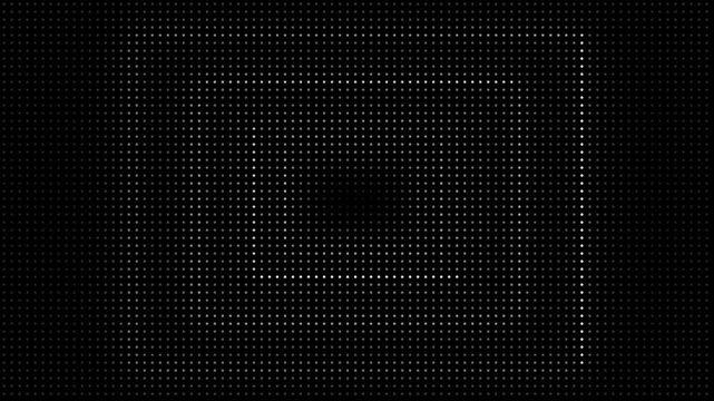 rectangle pattern randomly fading out dots and grid technological abstract background, animated halftone texture