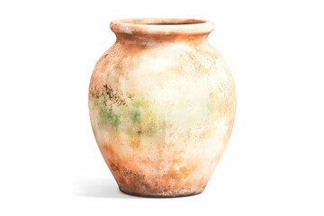 Antique Vintage Clay Pot with Smooth Texture and Natural Finish