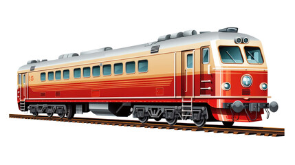 train isolated on a white transparent background