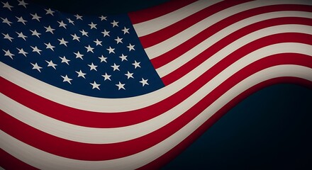 Fototapeta premium American Flag Wave, Happy 4th of July. Independence Day