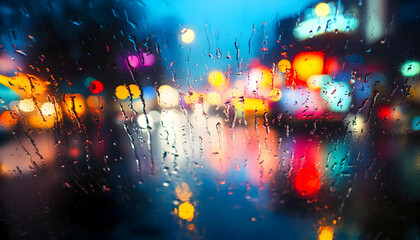Fair with rides on a rainy night