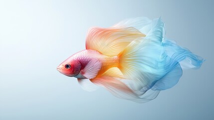 Fototapeta premium Colorful Fish Swimming in Calm Water Background