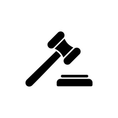 Gavel icon vector illustration. judge gavel sign and symbol. law icon. auction hammer