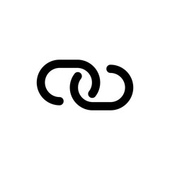 Fototapeta premium Link icon vector illustration. Hyperlink chain sign and symbol