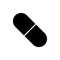 Pills icon vector illustration. capsule icon. Drug sign and symbol
