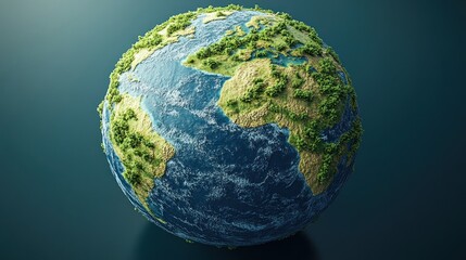 Fototapeta premium Green Planet Earth Reforestation Globe