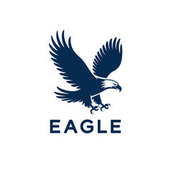 Eagle Logo Design with Outstretched Wings