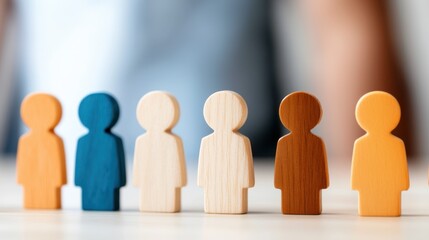 Managing employee relations with figures symbolizing unity and diversity