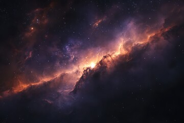 Fototapeta premium Stunning cosmic landscape with vibrant colors and starry background.