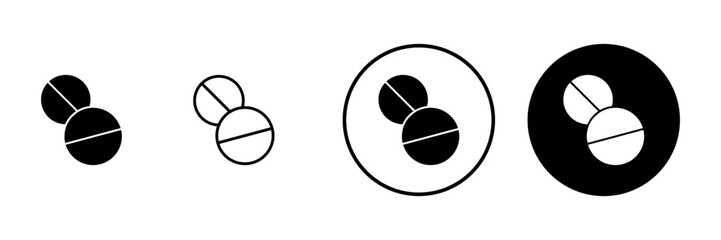 Pills icon vector. capsule icon. Drug sign and symbol