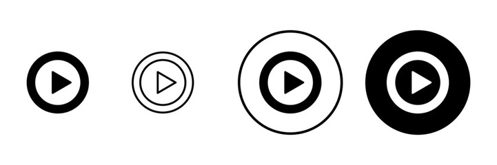 Play icon vector. Play button sign and symbol