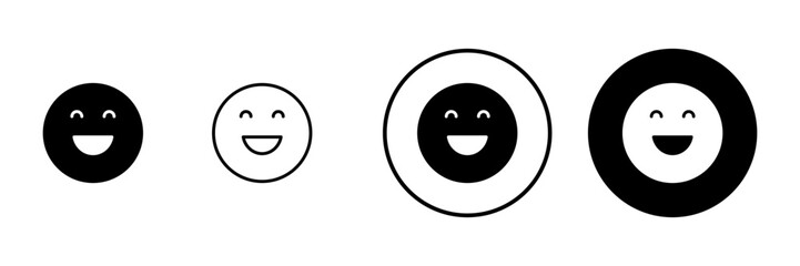 Fototapeta premium Smile icon vector. smile emoticon icon. feedback sign and symbol