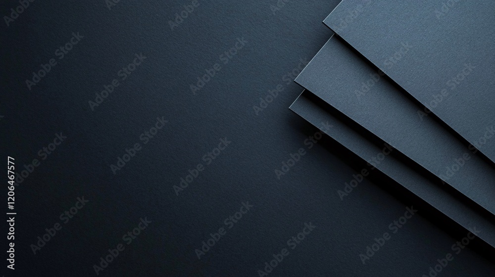 Aufkleber Overlapping dark gray shapes create a stylish and modern design on a textured background