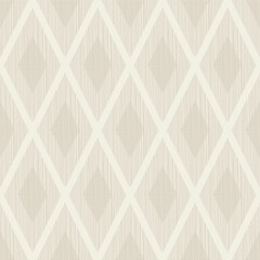 Fototapeta premium Pastel beige diamond seamless vector pattern background geometric textured for textile wallpaper