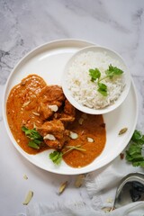 Homemade Shahi Chicken Korma - creamy chicken curry