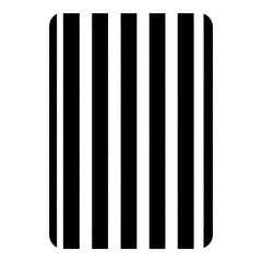 Abstract Black and White Vertical Stripes Pattern Geometric Design Rounded Corners Square Format