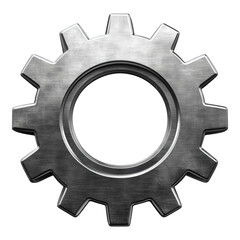 Brushed Metal Gear Cogwheel Industrial Mechanical Engineering Part