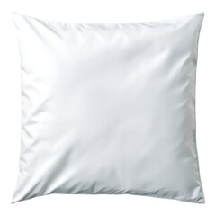 Obraz premium Soft White Pillowcase Smooth Fabric Luxury Bedding Clean Design Square Shape
