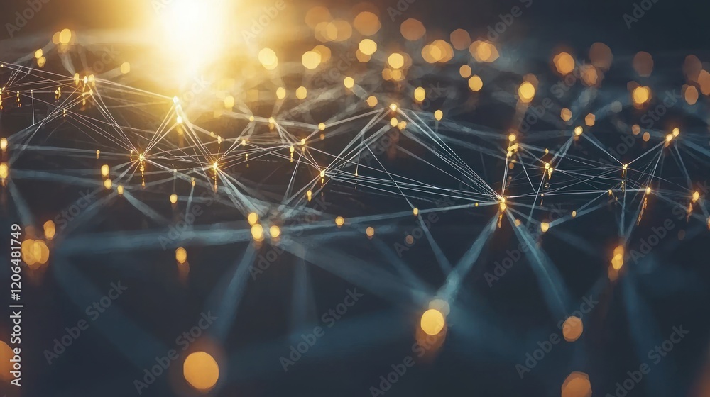 Poster illuminated network: abstract representation of global connectivity and data flow